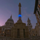Illustration for article titled Glowing rings around Londons monuments show how high sea levels could rise